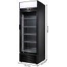 Générique Armoire à Boissons Réfrigérée 350L 1 Porte avec Canopy Lumineux - Noir ou Blanc - +2/+8°C - Vitrine LED
