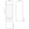 Générique Armoire à Boissons Réfrigérée 350L 1 Porte avec Canopy Lumineux - Noir ou Blanc - +2/+8°C - Vitrine LED