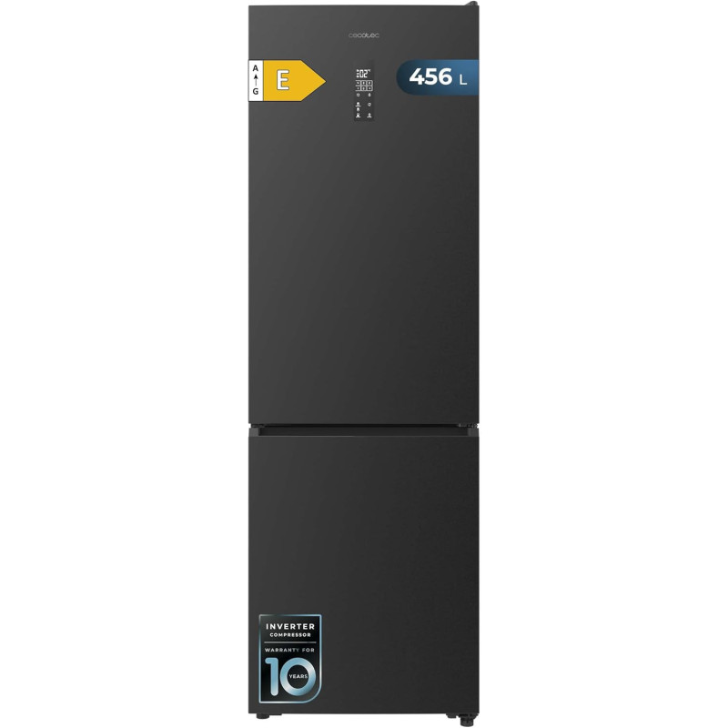 Cecotec Réfrigérateur Combi 456L Total No Frost Bolero CoolMarket Combi 456 Dark E. Hauteur 201cm et 59,5cm Largeur, MAX INSIDE 