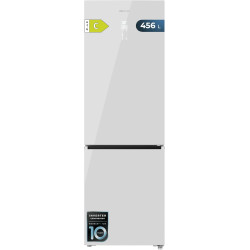Cecotec réfrigérateur combi 456l total no frost bolero coolmarket combi 456 blanc glass c, hauteur 201 cm et 59,5 cm largeur, ma