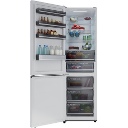 Cecotec réfrigérateur combi 456l total no frost bolero coolmarket combi 456 blanc glass c, hauteur 201 cm et 59,5 cm largeur, ma