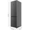 Cecotec Réfrigérateur Combi 456L Total No Frost Bolero CoolMarket Combi 456 Dark C. Hauteur 201cm et 59,5cm Largeur, MAX INSIDE 