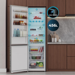 Cecotec Réfrigérateur Combi 456L Total No Frost Bolero CoolMarket Combi 456 Dark C. Hauteur 201cm et 59,5cm Largeur, MAX INSIDE 