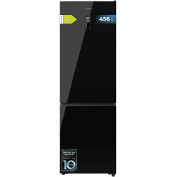 Cecotec réfrigérateur combi 456l total no frost bolero coolmarket combi 456 noir glass c. hauteur 201cm et 59,5cm largeur, max i
