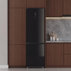 Cecotec réfrigérateur combi 456l total no frost bolero coolmarket combi 456 noir glass c. hauteur 201cm et 59,5cm largeur, max i