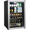 HCK 115L Réfrigérateur à boissons en pose libre avec porte en verre double vitrage, température réglable de 0 à 10 ℃, 4 étagères