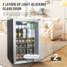 HCK 115L Réfrigérateur à boissons en pose libre avec porte en verre double vitrage, température réglable de 0 à 10 ℃, 4 étagères