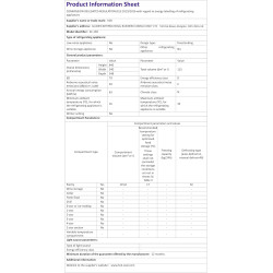 HCK 115L Réfrigérateur à boissons en pose libre avec porte en verre double vitrage, température réglable de 0 à 10 ℃, 4 étagères
