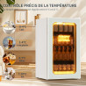 Hck réfrigérateur pour boissons de 98 l, mini réfrigérateur avec éclairage orange 3d et porte en verre, réfrigérateur compact de