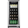 HCK Réfrigérateur 90L Sous-Plan avec Porte en Verre Triple et Fermeture Automatique, Plage de Température de 0℃ à 22℃, Régulateu