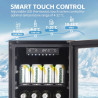 HCK Réfrigérateur 90L Sous-Plan avec Porte en Verre Triple et Fermeture Automatique, Plage de Température de 0℃ à 22℃, Régulateu
