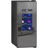HOMCOM Cave à vin 12 bouteilles 30L réfrigérateur à vin thermoélectrique double et silencieux - porte en verre, éclairage LED, é