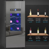 HOMCOM Cave à vin 12 bouteilles 30L réfrigérateur à vin thermoélectrique double et silencieux - porte en verre, éclairage LED, é