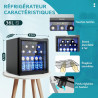 EUHOMY Réfrigérateur à Boissons Avec Porte Vitrée, Mini Frigo Pour 55 Canettes, Cave a Vin Design Autonome Avec Led, 36 L, Silen