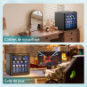 EUHOMY Réfrigérateur à Boissons Avec Porte Vitrée, Mini Frigo Pour 55 Canettes, Cave a Vin Design Autonome Avec Led, 36 L, Silen