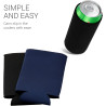 kwmobile 2x Rafraîchisseur de canette compatible avec 500ml Can - Lot de refroidisseurs canettes soda bières 7 x 14 cm - noir-bl
