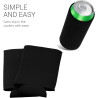 kwmobile 2X Rafraîchisseur de canette Compatible avec 500ml Can - Lot de refroidisseurs canettes Soda bières - Noir