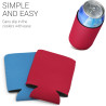 kwmobile 2X Rafraîchisseur de canette Compatible avec 500ml Can - Lot de refroidisseurs canettes Soda bières - Rouge-Bleu