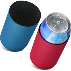 kwmobile 2X Rafraîchisseur de canette Compatible avec 500ml Can - Lot de refroidisseurs canettes Soda bières - Rouge-Bleu