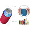 kwmobile 2X Rafraîchisseur de canette Compatible avec 500ml Can - Lot de refroidisseurs canettes Soda bières - Rouge-Bleu