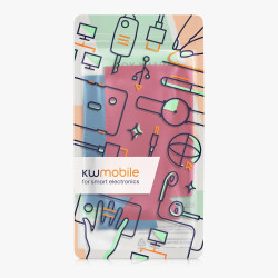 kwmobile 2X Rafraîchisseur de canette Compatible avec 500ml Can - Lot de refroidisseurs canettes Soda bières - Rouge-Bleu