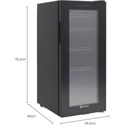 Sommertal Réfrigérateur GK60 – Réfrigérateur silencieux pour boissons avec LED, écran tactile et cadenas, petit réfrigérateur po