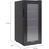 Sommertal Réfrigérateur GK60 – Réfrigérateur silencieux pour boissons avec LED, écran tactile et cadenas, petit réfrigérateur po