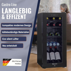 Sommertal Réfrigérateur GK60 – Réfrigérateur silencieux pour boissons avec LED, écran tactile et cadenas, petit réfrigérateur po