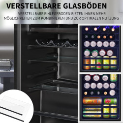 Merax Mini réfrigérateur de 76 l, autonome, avec réfrigérateur de 70 l + congélateur de 6 l, étagères réglables, lumière LED, su
