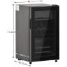 Merax Mini réfrigérateur de 76 l, autonome, avec réfrigérateur de 70 l + congélateur de 6 l, étagères réglables, lumière LED, su