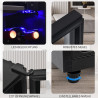 Merax Mini réfrigérateur de 76 l, autonome, avec réfrigérateur de 70 l + congélateur de 6 l, étagères réglables, lumière LED, su