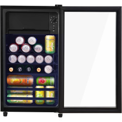 Merax Mini réfrigérateur de 76 l, autonome, avec réfrigérateur de 70 l + congélateur de 6 l, étagères réglables, lumière LED, su