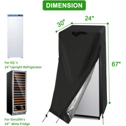 Housse imperméable et anti-poussière pour protéger les congélateurs verticaux/réfrigérateurs à boissons - Convient à la plupart 