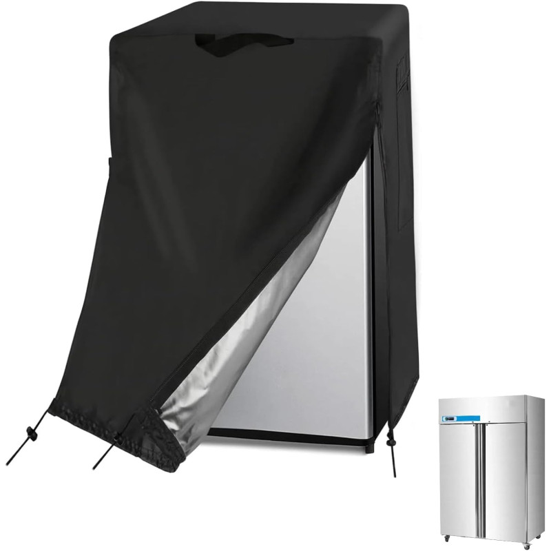 Housse de réfrigérateur commerciale étanche avec couvercle de congélateur industriel en acier inoxydable (124,5 cm de large x 83