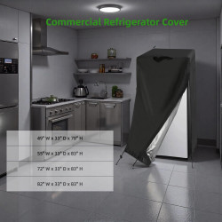 Housse de réfrigérateur commerciale étanche avec couvercle de congélateur industriel en acier inoxydable (124,5 cm de large x 83