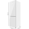 Cecotec réfrigérateur combi 335l no frost bolero coolmarket combi 335 blanc glass e. hauteur 195,3cm et 59,5cm largeur, compress