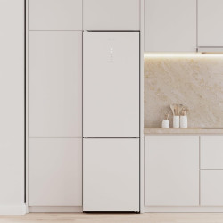 Cecotec réfrigérateur combi 335l no frost bolero coolmarket combi 335 blanc glass e. hauteur 195,3cm et 59,5cm largeur, compress