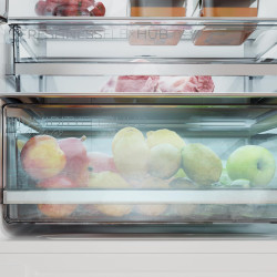 Cecotec réfrigérateur combi 335l no frost bolero coolmarket combi 335 blanc glass e. hauteur 195,3cm et 59,5cm largeur, compress