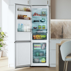 Cecotec réfrigérateur combi 335l no frost bolero coolmarket combi 335 blanc e. hauteur 195,3cm et 59,5cm largeur, compresseur in
