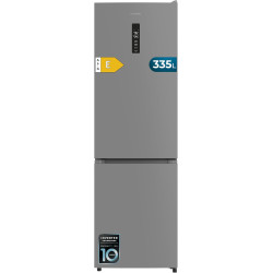 Cecotec réfrigérateur combi 335l no frost bolero coolmarket combi 335 gris e. hauteur 195,3cm et 59,5cm largeur, compresseur inv