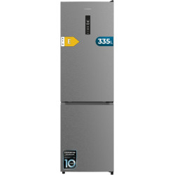 Cecotec Réfrigérateur Combi 335L No Frost Bolero CoolMarket Combi 335 Inox E. Hauteur 195,3cm et 59,5cm Largeur, Compresseur Inv