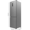 Cecotec Réfrigérateur Combi 335L No Frost Bolero CoolMarket Combi 335 Inox E. Hauteur 195,3cm et 59,5cm Largeur, Compresseur Inv