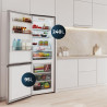Cecotec Réfrigérateur Combi 335L No Frost Bolero CoolMarket Combi 335 Inox E. Hauteur 195,3cm et 59,5cm Largeur, Compresseur Inv