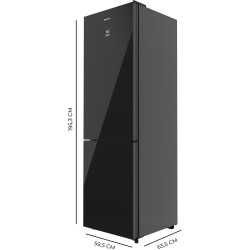 Cecotec réfrigérateur combi 335l no frost bolero coolmarket combi 335 noir glass e. hauteur 195,3cm et 59,5cm largeur, compresse