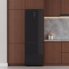 Cecotec réfrigérateur combi 335l no frost bolero coolmarket combi 335 noir glass e. hauteur 195,3cm et 59,5cm largeur, compresse