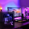 HCK Mini Frigo, Réfrigérateur Pour Boissons Avec éclairage Moderne Cyberpunk, 48L Petit Frigo Silencieux de 0-15°C, Mini Bar Int