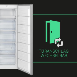Bomann GS 7340 Stand Gefrierschrank, 168l, 4 Schubladen, stufenlose Temperaturregelung, Edelstahl-Optik