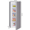 Bomann GS 7340 Stand Gefrierschrank, 168l, 4 Schubladen, stufenlose Temperaturregelung, Edelstahl-Optik