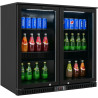 Générique Arrière Bar Réfrigéré 2 Portes Vitrées 900 mm - 192 L - Froid Ventilé - R290 - Noir