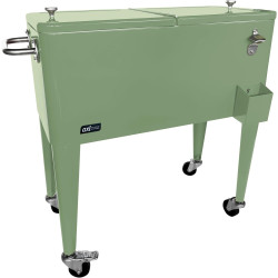 AXI Retro Cooler Vert | Réfrigérateur De Boissons Mobile pour L’Extérieur/Le Jardin | Glacière 76 Litre